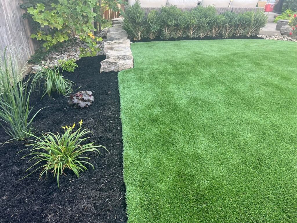 Low maintenance garden installed with the new turf